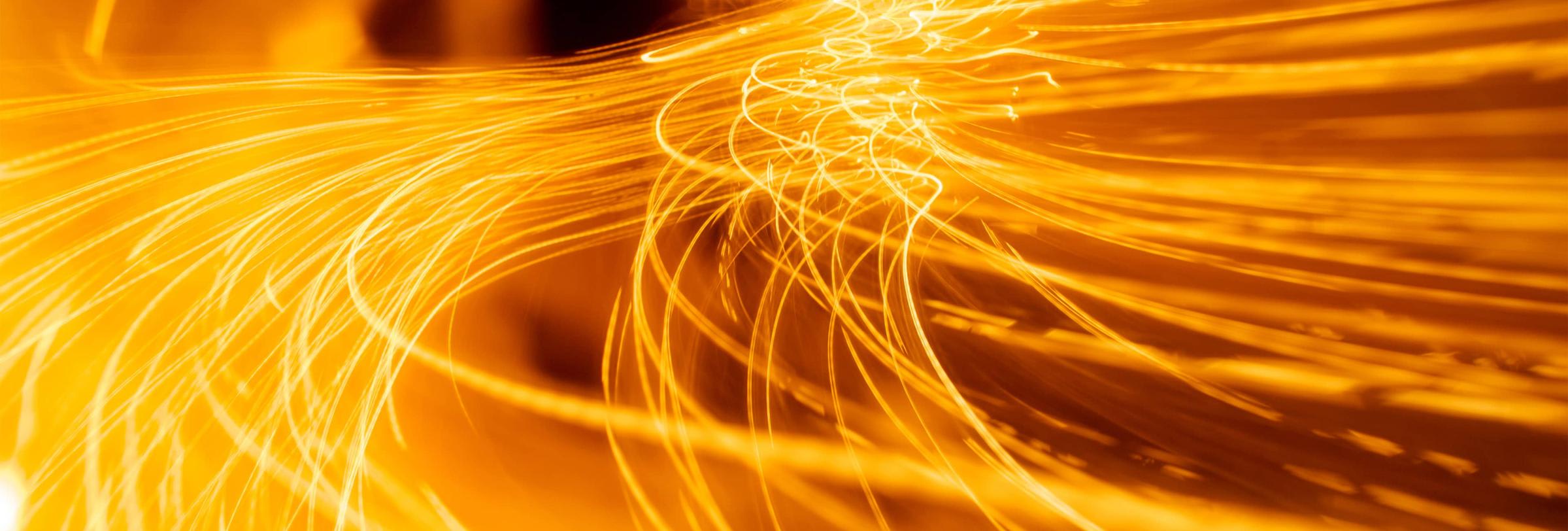 Bright yellow rays of light